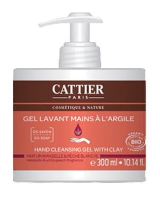 GEL LAVANT MAINS À L'ARGILE Mirabelle-Pêche blanche