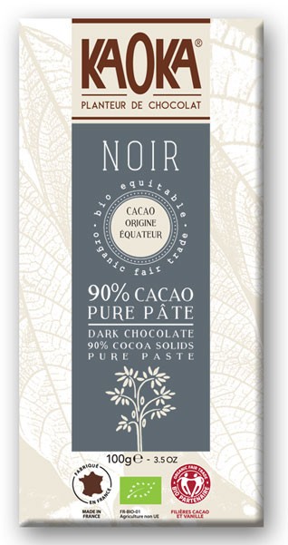 CHOCOLAT NOIR 90% Cacao Pure Pâte Bio