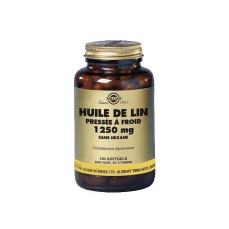 HUILE DE LIN 1250 mg -SOLGAR -Coeur & artères