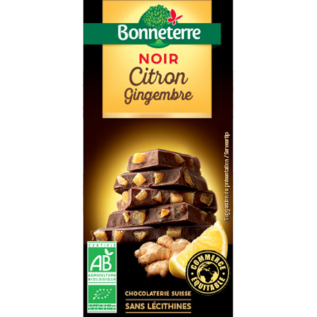 CHOCOLAT NOIR Citron Gingembre