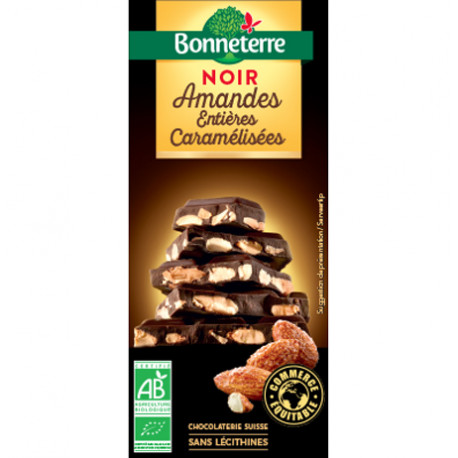 CHOCOLAT NOIR Amandes Entières Caramélisées