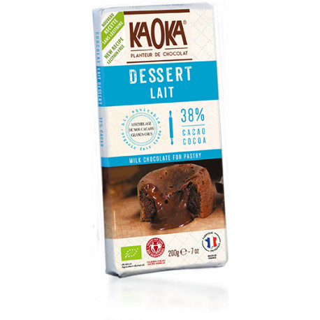 CHOCOLAT LAIT Dessert Bio 38%