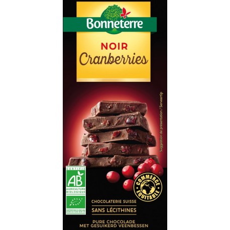 CHOCOLAT NOIR Cranberries