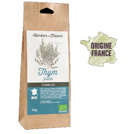 Thym feuilles bio 50 gr - L'Herbier de France