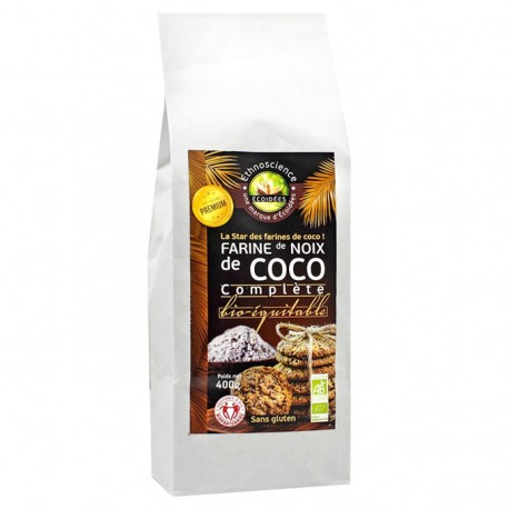 FARINE de Noix de Coco Complète Bio -ECOIDEES -Noix de Coco