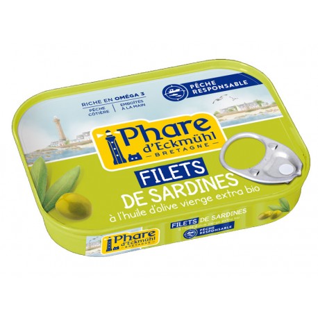 FILETS DE SARDINES Huile d'Olive Vierge Extra Bio