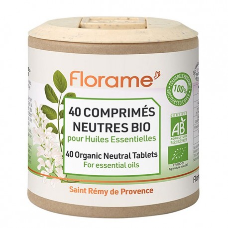 COMPRIMES NEUTRES Bio pour Huiles Essentielles -FLORAME -Autres