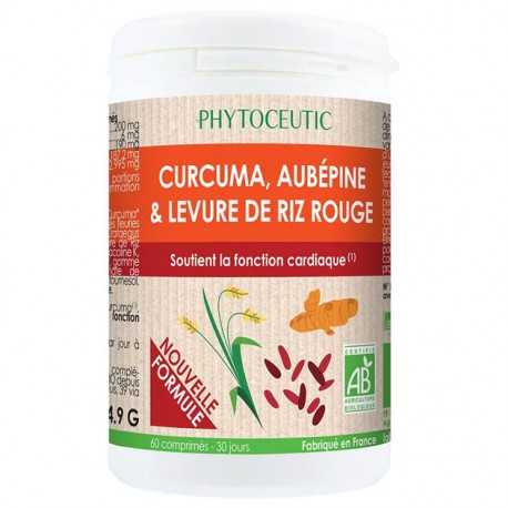 CURCUMA AUBEPINE & Levure de Riz Rouge Bio