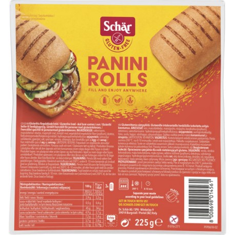 PANINI ROLLS Sans Gluten -SCHAR -Pain