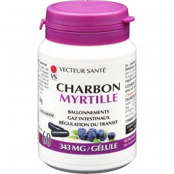 Charbon Végétal Super Activé + Myrtille