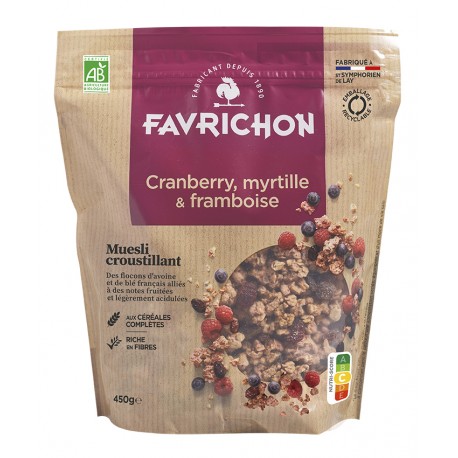 Muesli Croustillant Sans Gluten Framboise Chocolat