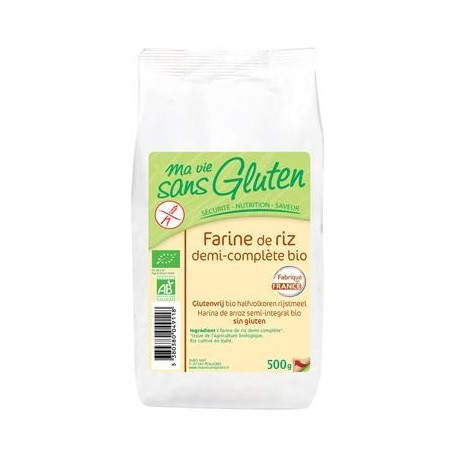 FARINE DE RIZ Demi-Complète Bio