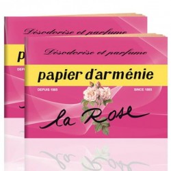 Papier d'Arménie à la Rose Triple d'Auguste Ponsot ~ Carnet de 12