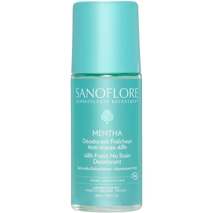 Sanoflore Déodorant Roll-On 48h Mentha Bio 50 ml