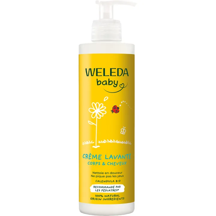 Weleda Bébé Calendula Crème Lavante Corps et Cheveux Bio 400 ml