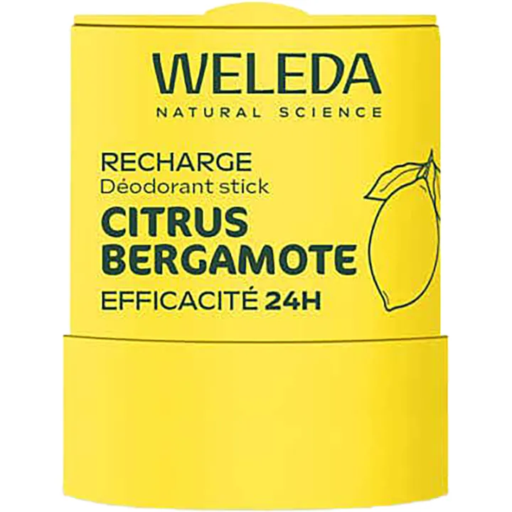 Weleda Déodorant Stick Rechargeable 24h Citrus & Bergamote Recharge 50 g