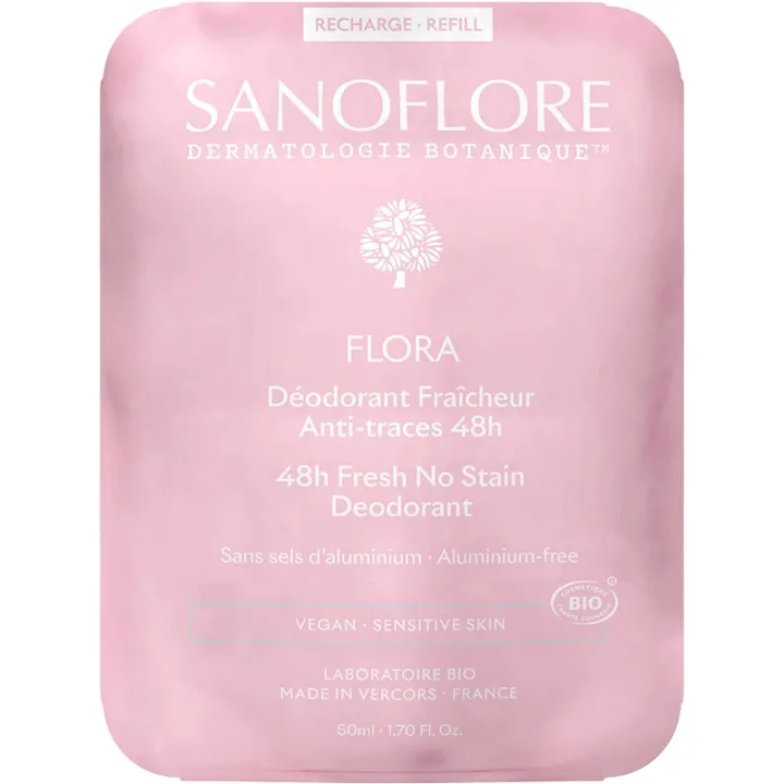 Sanoflore Déodorant Roll-On 48h Flora Bio Recharge 50 ml