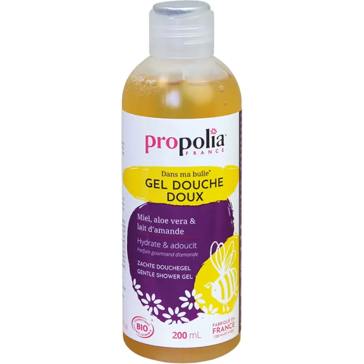 Propolia Gel Douche Doux Bio Miel, Aloe Vera & Lait d'Amande 200 ml