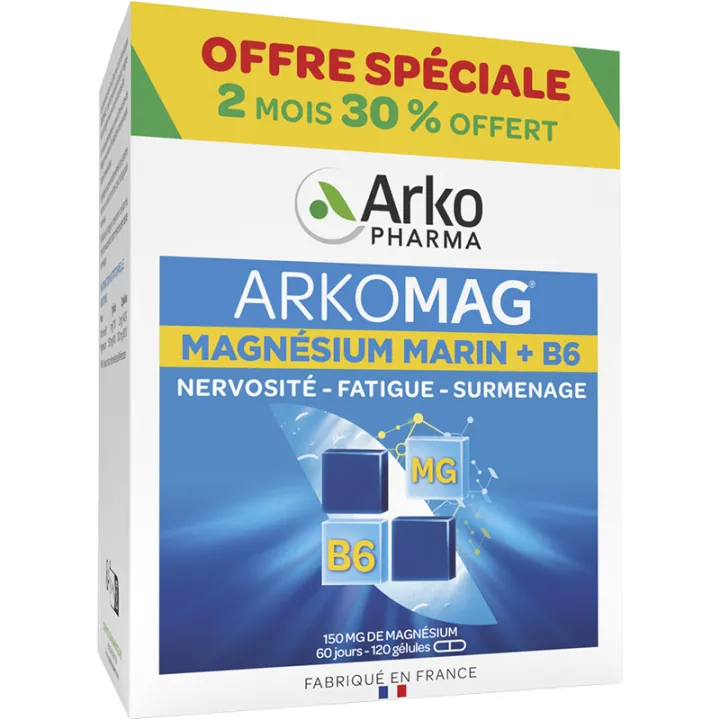 Arkopharma Arkomag Magnésium B6 120 Gélules