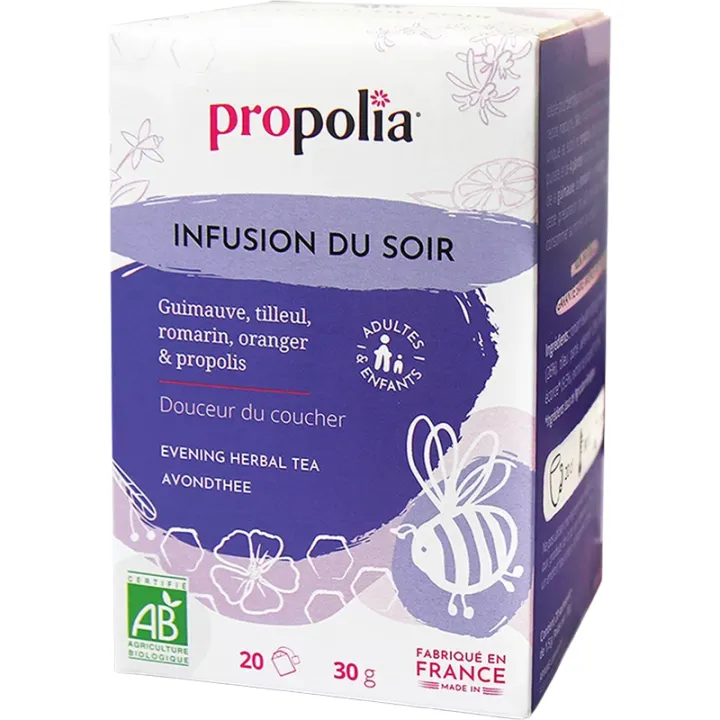 Propolia Infusion du Soir Bio Douceur du Coucher - 20 sachets