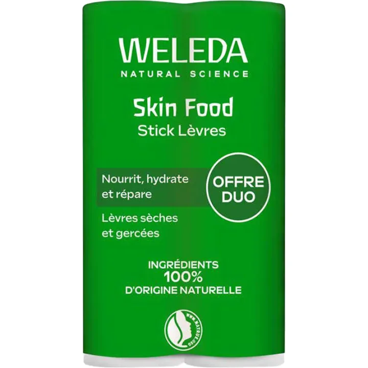 Weleda Skin Food Stick Lèvres Nourrissant Lot de 2 x 4,8 g
