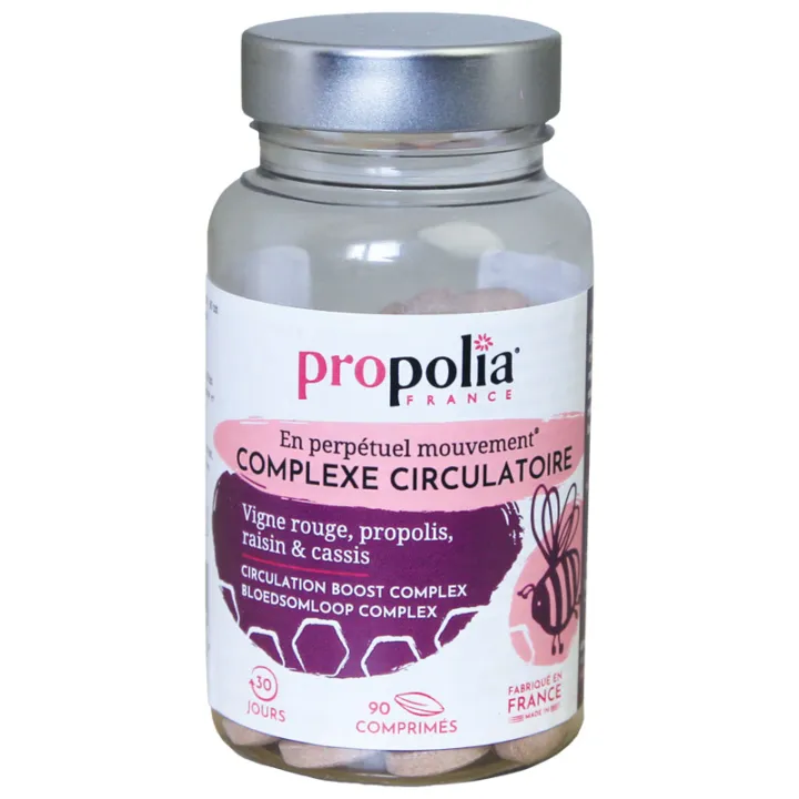 Propolia COMPLEXE CIRCULATOIRE Propolis & Vigne Rouge 80 comprimés