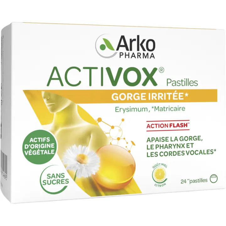 Arkopharma Activox Pastilles Gorge Miel-Citron