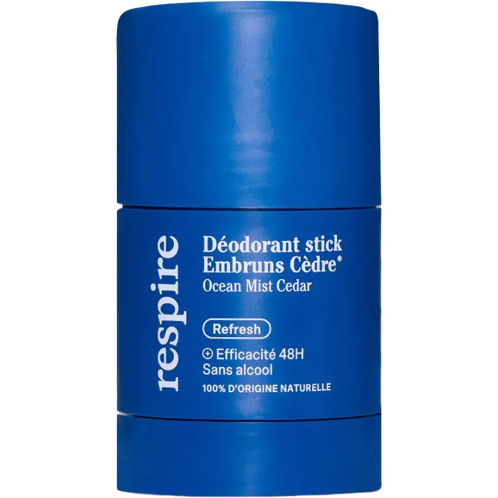 Respire Déodorant Stick Rechargeable Embruns Cèdre 50 g