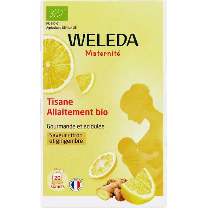 Weleda Tisane d'Allaitement Bio Citron & Gingembre 20 Sachets