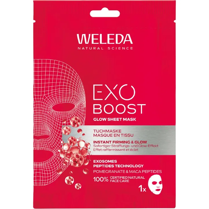 Weleda Masque Tissu Exo Boost Glow Grenade & Maca