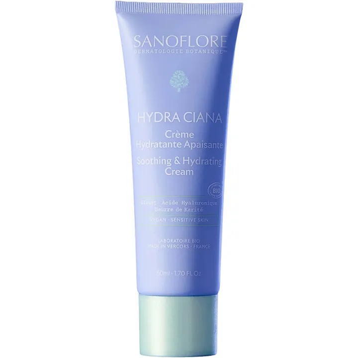 Sanoflore Hydra Ciana Crème Hydratante Apaisante Bio 50 ml