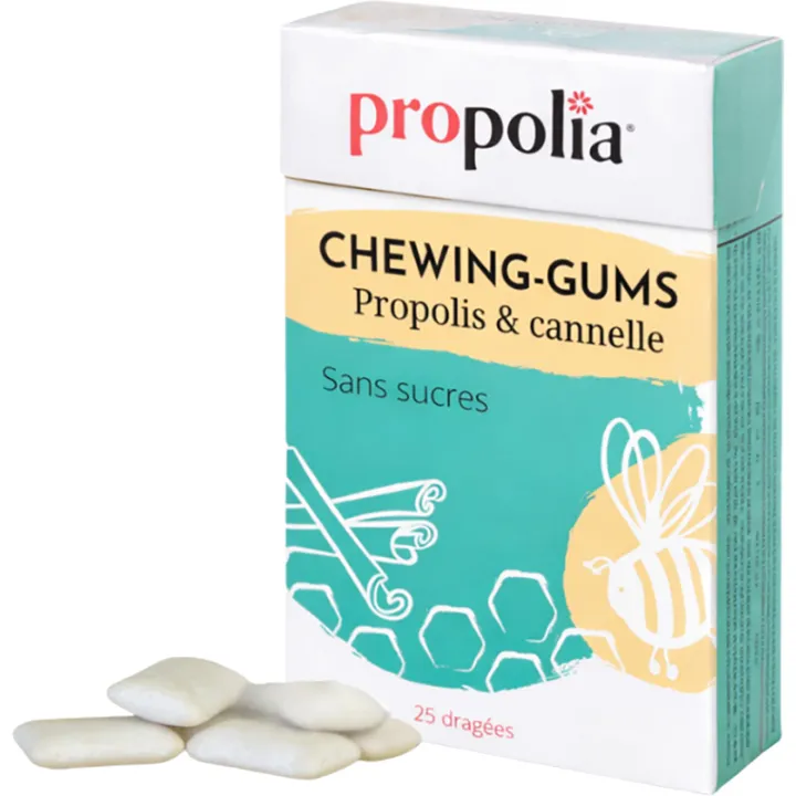 Propolia Chewing-Gum Propolis & Cannelle sans sucres 25 dragées