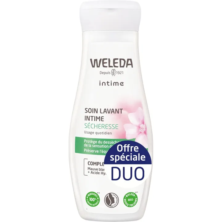 Weleda Soin Lavant Intime Sécheresse Bio Lot de 2 x 200 ml