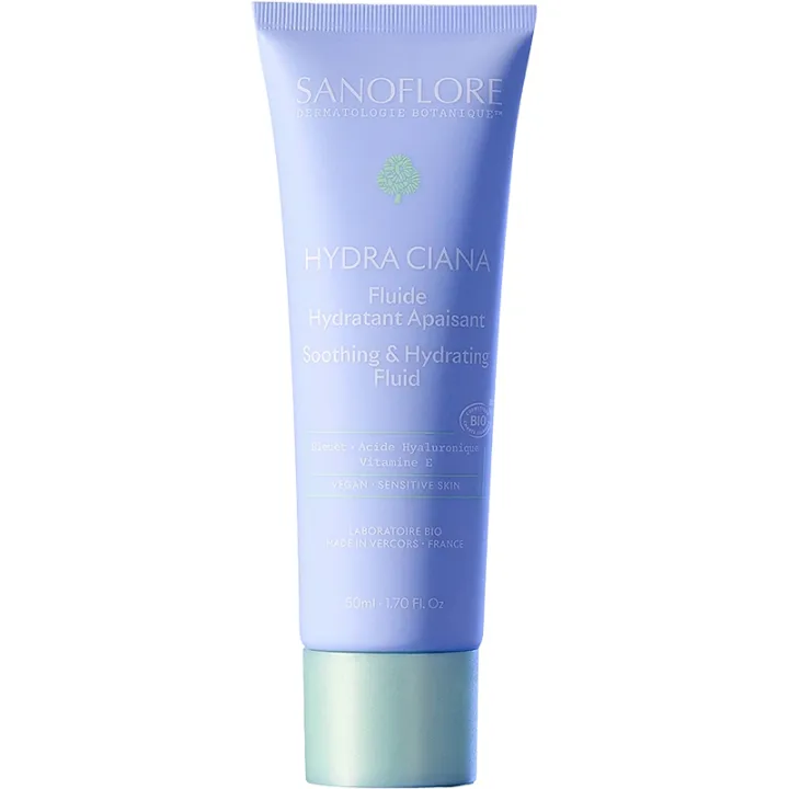 Sanoflore Hydra Ciana Fluide Hydratant Apaisant Bio 50 ml