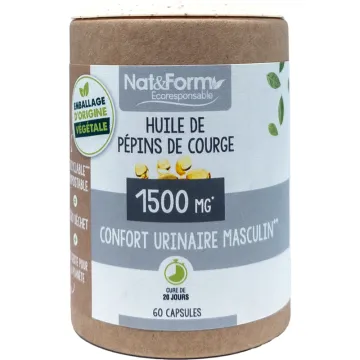 Nat & Form Huile de Pépins de Courge 60 Capsules