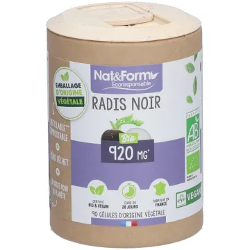 Nat & Form Radis Noir Bio 200 Gélules Végétales