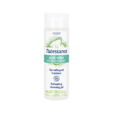 Natessance Aloe Vera Bio Gel Nettoyant Fraîcheur 200ml