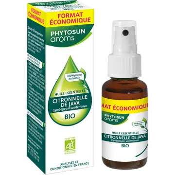 Huile essentielle bio de citronnelle de Java 30 ml – Phytosun Arôms