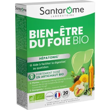 Santarome Bien-Être du Foie Bio – 20 ampoules de 10 ml