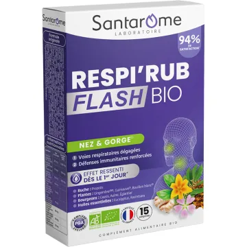 Santarome Respi'Rub Flash Bio – 15 comprimés