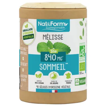 Nat & Form Mélisse Bio 200 Gélules Végétales