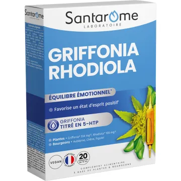 Santarome Griffonia Rhodiola – 20 ampoules de 10 ml