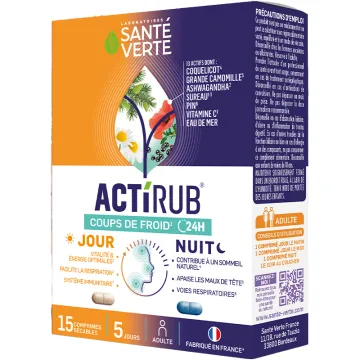 Actirub Coups de froid Jour & Nuit 30 comprimés – Santé Verte