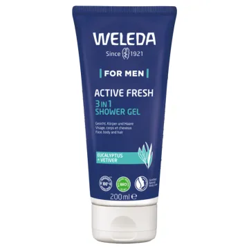 Weleda For Men Gel Douche Active Fresh 3en1 Bio 200 ml