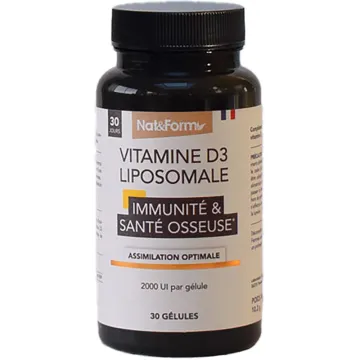 Nat & Form Vitamine D3 Liposomale 2000 UI 30 Gélules