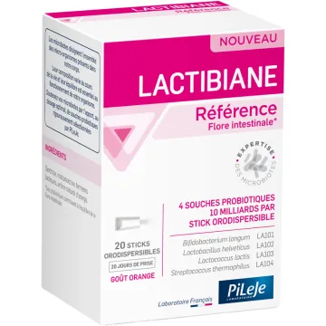 Lactibiane Référence Pileje Ferments Lactiques Arôme Orange 20 Sticks Orodispersibles