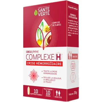 Circulymphe Complexe H 10 suppositoires – Santé Verte