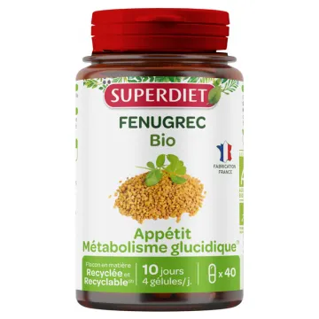 Superdiet Fenugrec Bio 40 gélules