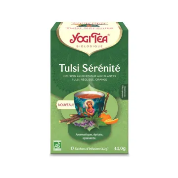 Yogi Tea Tisane Ayurvédique Tulsi Sérénité Bio 17 Sachets