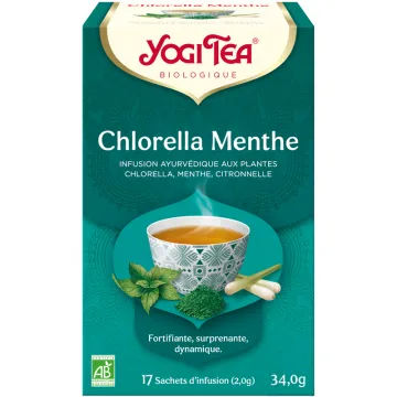 Yogi Tea Chlorella Menthe Infusion Bio 17 sachets